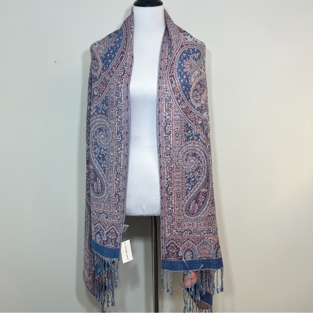 PAPER STORE Paisley Shawl Scarf - Picture 2 of 4